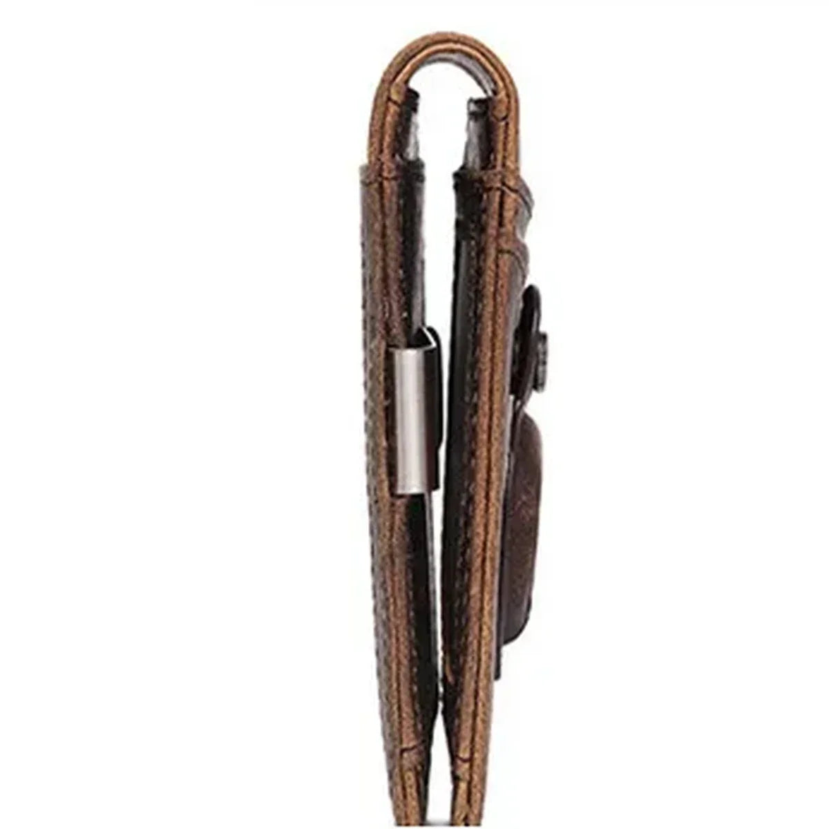 Leather Money Clip Wallet with Tracker Holder
