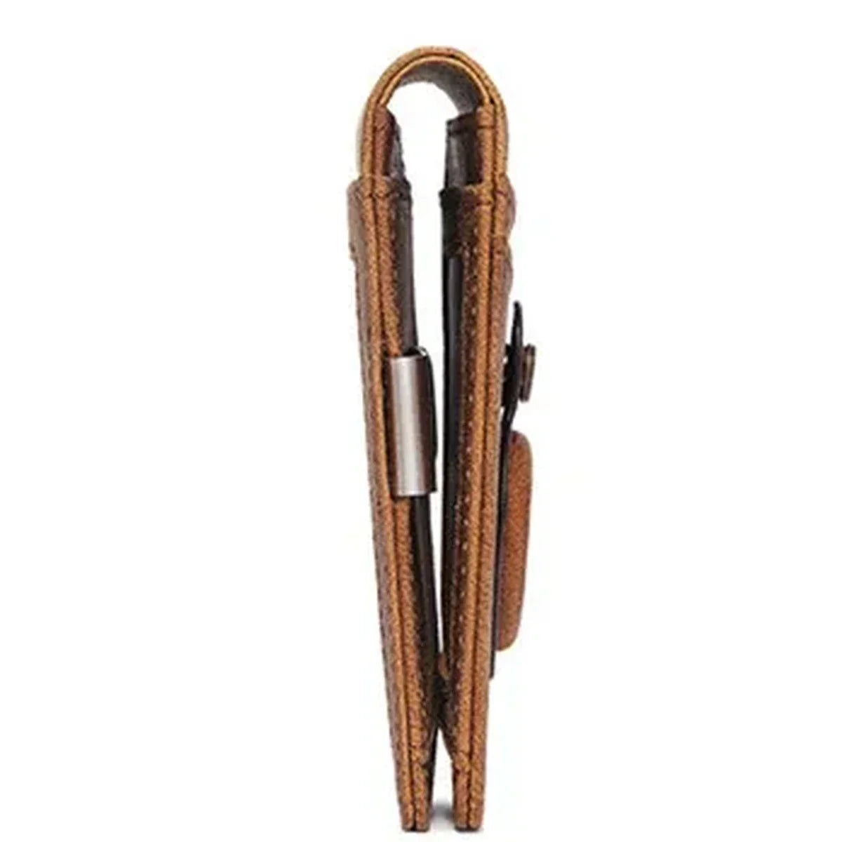 Leather Money Clip Wallet with Tracker Holder