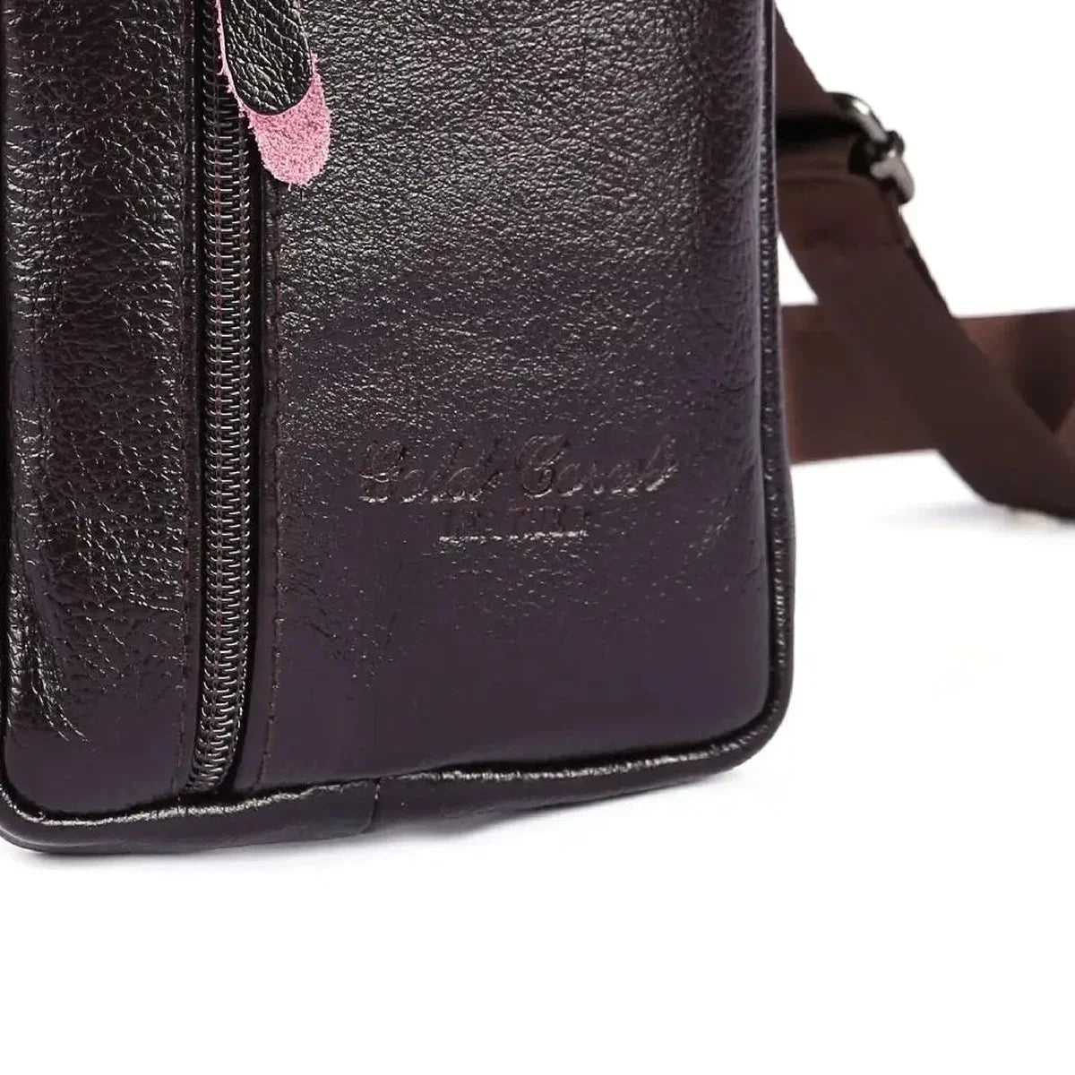 Leather Phone Pouch - Zip Front Crossbody Waist Bag