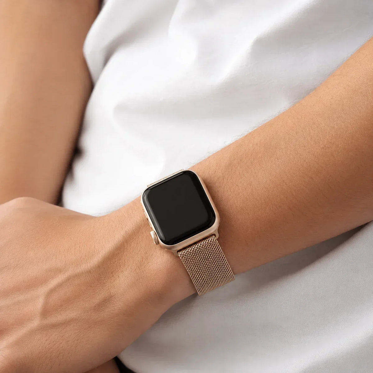 Magnetic Mesh Apple Watch Band - Stainless Steel Milanese Loop