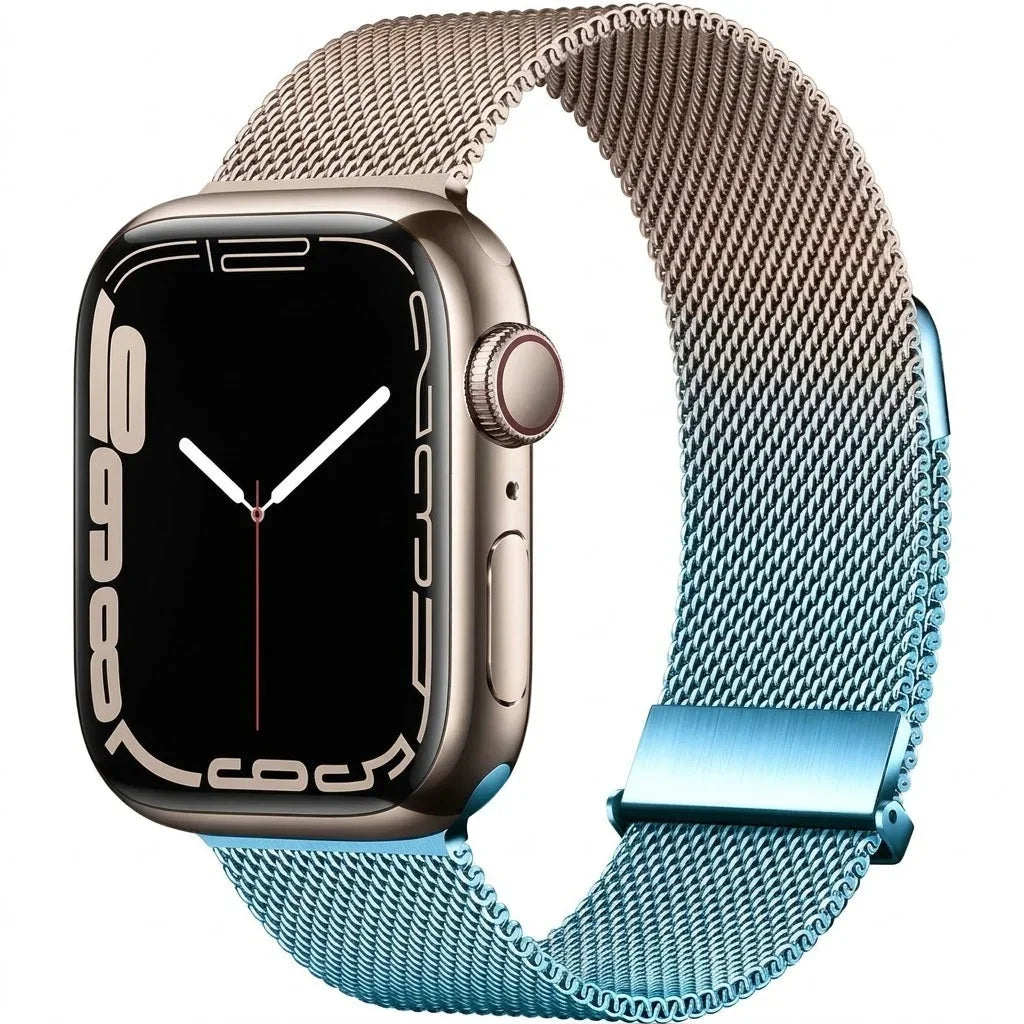 Magnetic Mesh Apple Watch Band - Stainless Steel Milanese Loop - Vintage Gold / Small: 38/40/41 mm, Series 10 42 mm