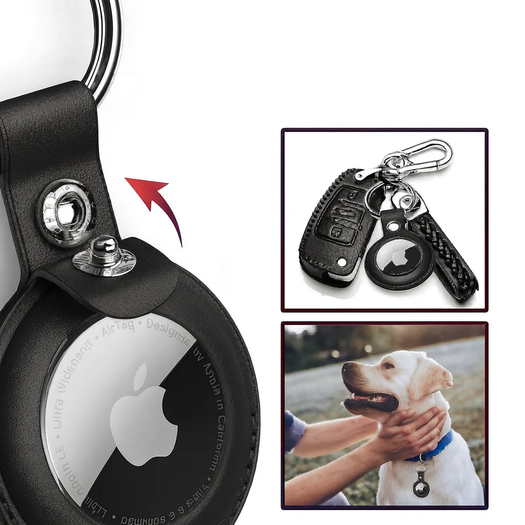 Men’s AirTag Keychain Holder - Clip-On Key Fob