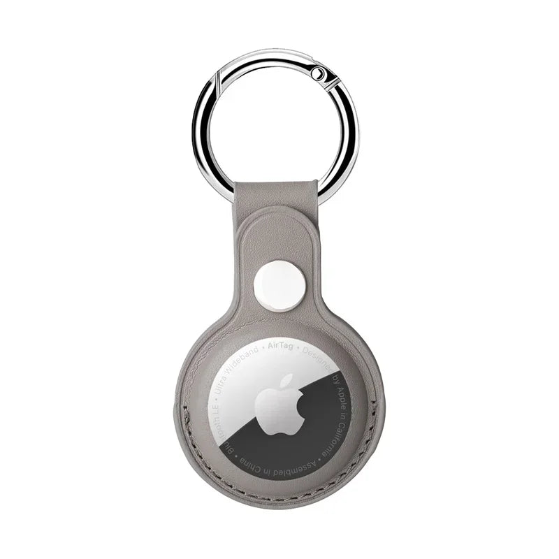 Men’s AirTag Keychain Holder - Clip-On Key Fob - Gray
