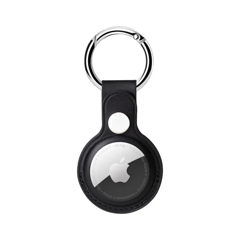 Men’s AirTag Keychain Holder - Clip-On Key Fob - Black