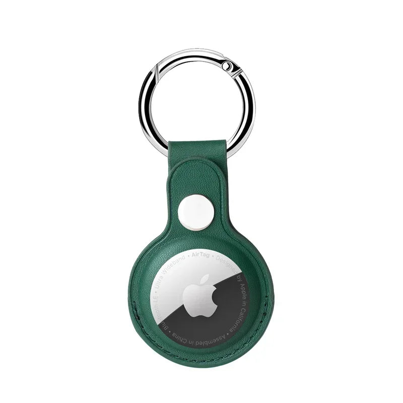 Men’s AirTag Keychain Holder - Clip-On Key Fob - Green