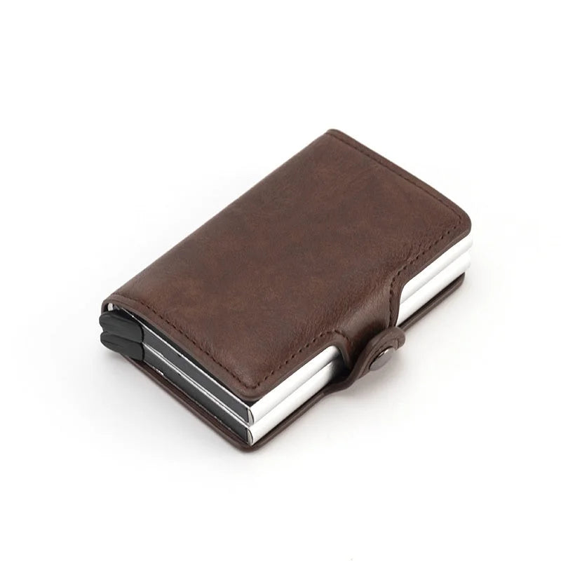 Men’s Aluminum Bifold Wallet - RFID Card Case with Cash Pocket