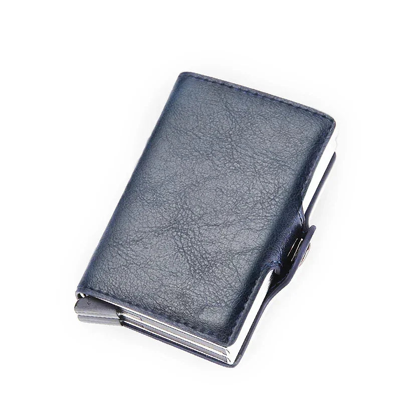 Men’s Aluminum Bifold Wallet - RFID Card Case with Cash Pocket
