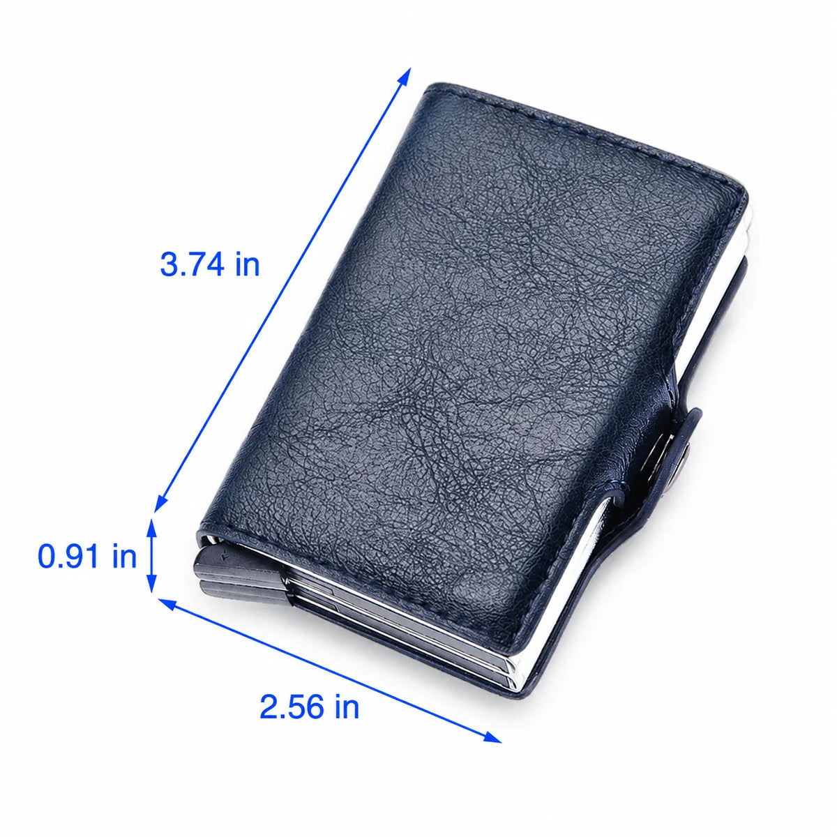 Men’s Aluminum Bifold Wallet - RFID Card Case with Cash Pocket