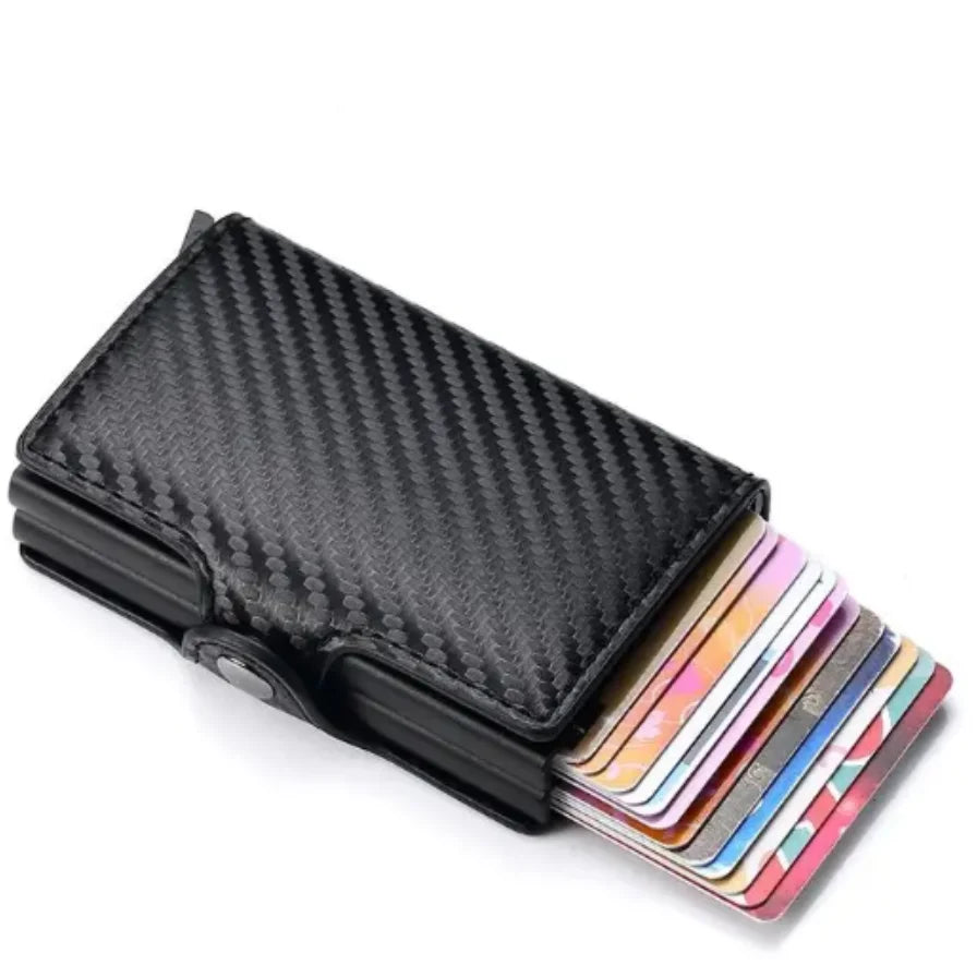 Men’s Aluminum Bifold Wallet - RFID Card Case with Cash Pocket