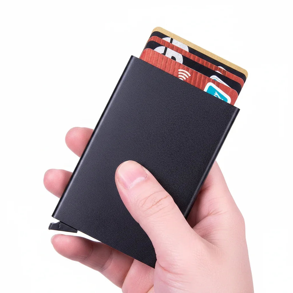 Men’s Aluminum Card Holder - Slim 5-Card RFID Case