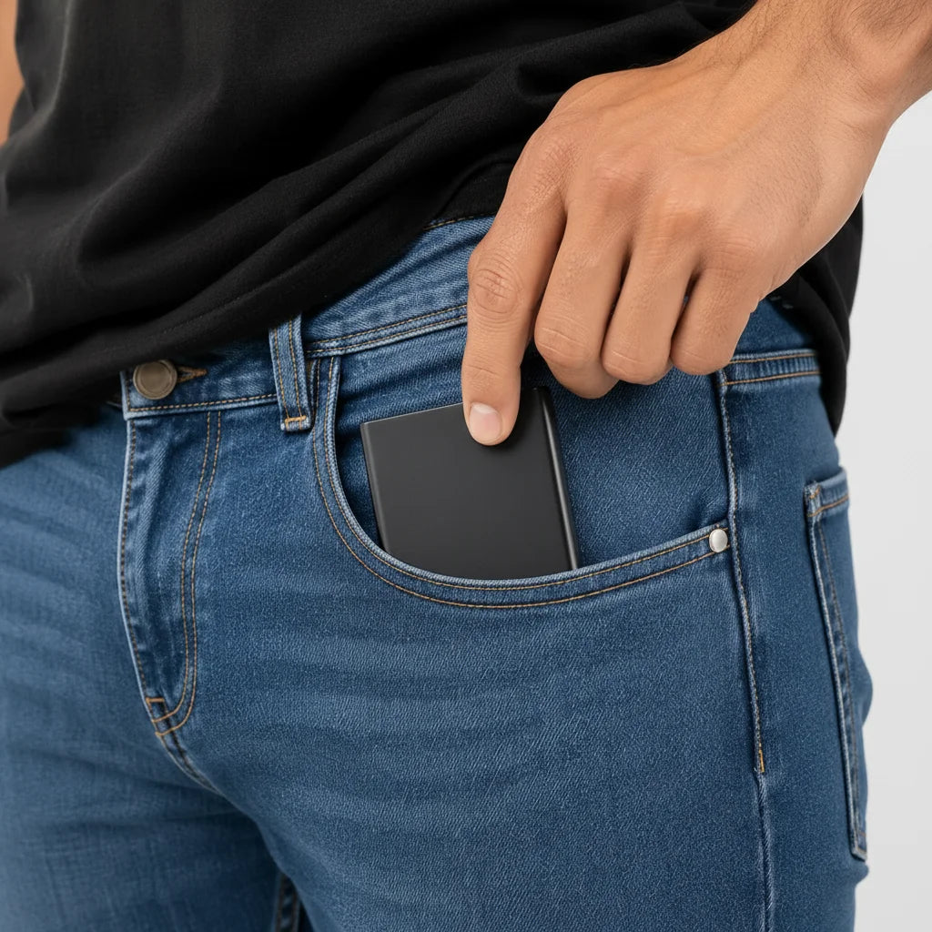 Men’s Aluminum Card Holder - Slim 5-Card RFID Case