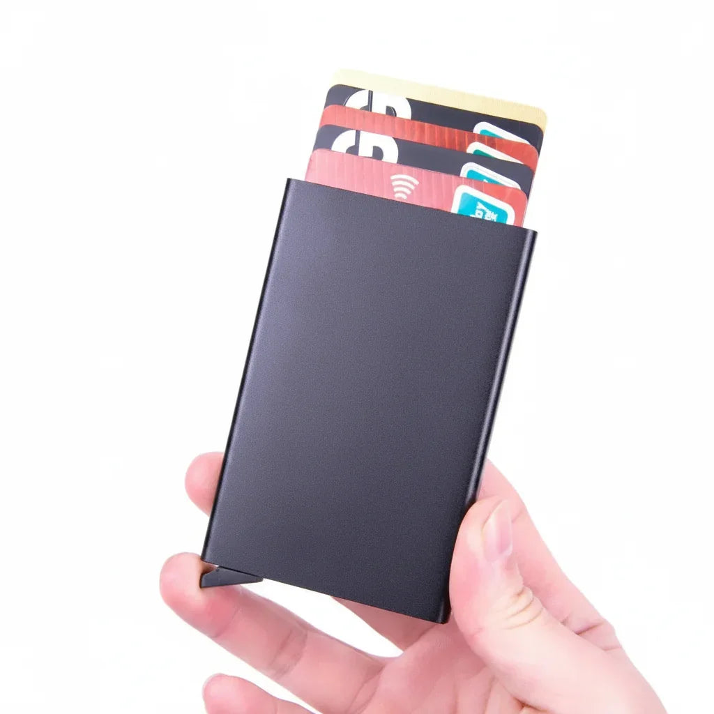 Men’s Aluminum Card Holder - Slim 5-Card RFID Case