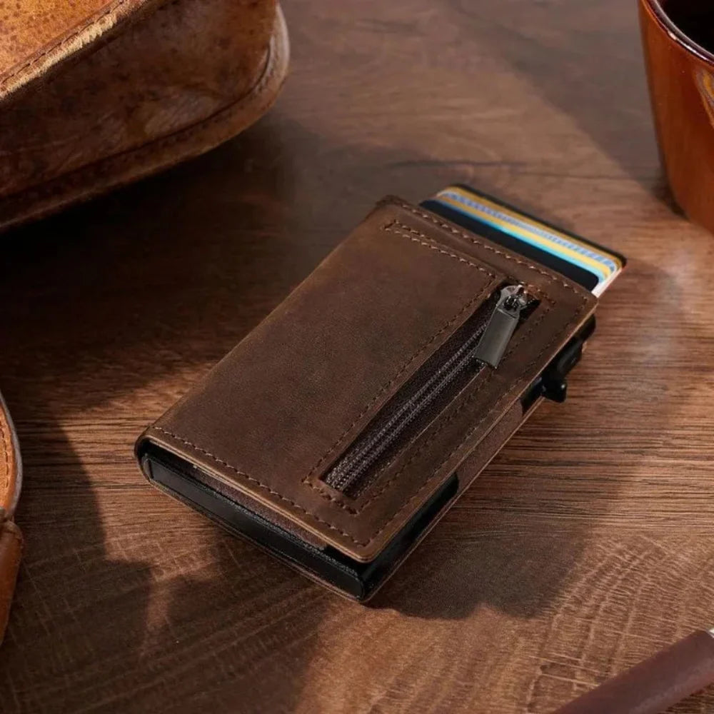 Men’s Aluminum Card Holder Wallet – Slim RFID Front Pocket Wallet