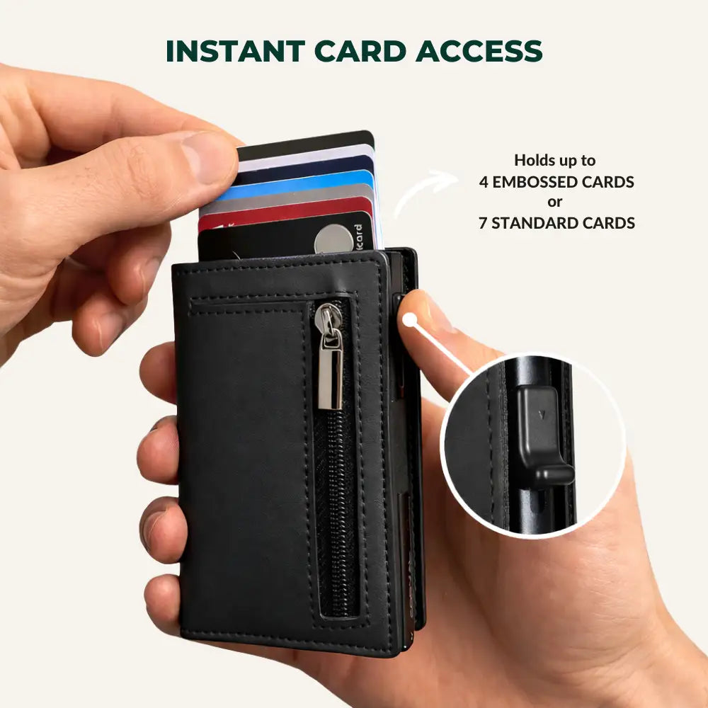 Men’s Aluminum Card Holder Wallet – Slim RFID Front Pocket Wallet