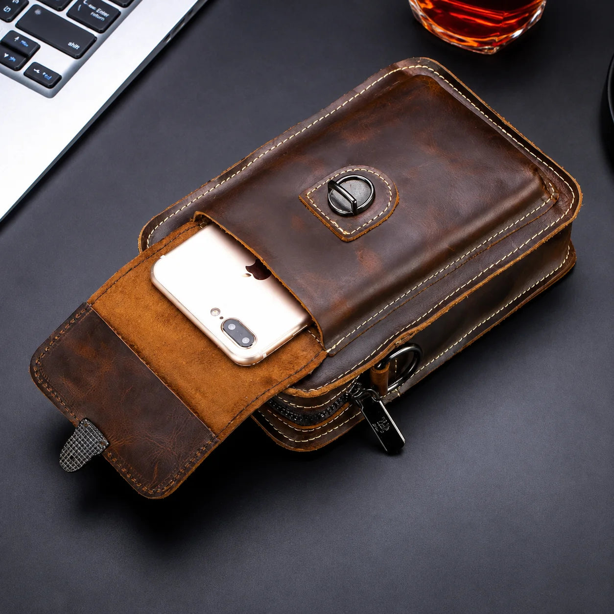Men’s Belt Pouch - Detachable Strap & Mini Pouch