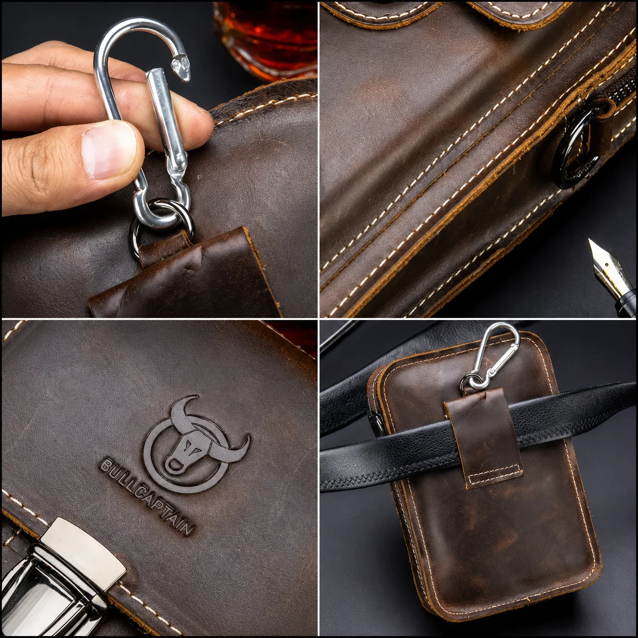 Men’s Belt Pouch - Detachable Strap & Mini Pouch