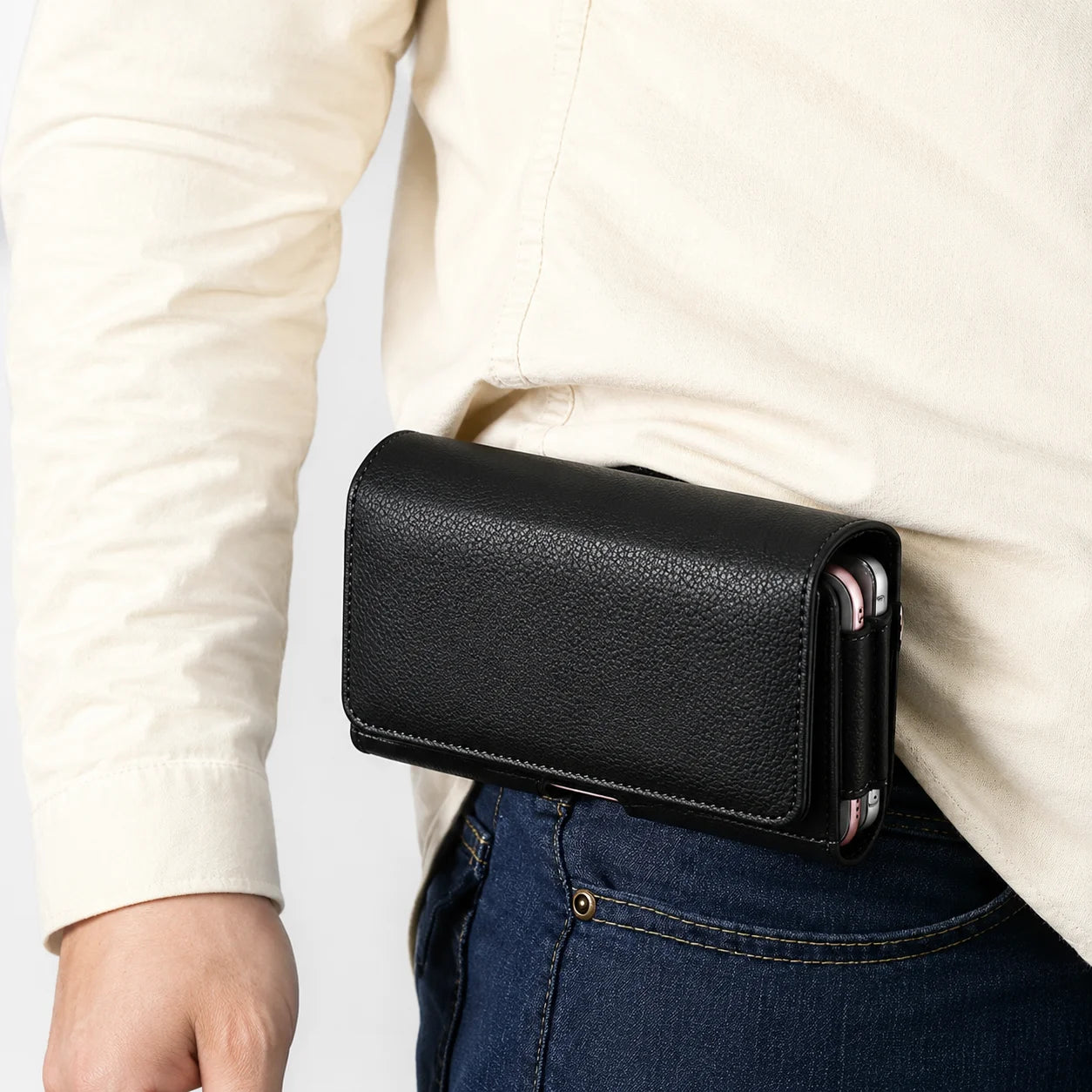 Men’s Belt Pouch - Dual Phone Holster Carry
