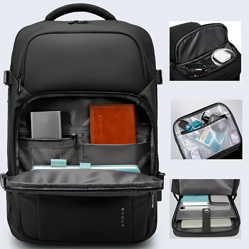 Men’s Black Weekend Bag – Waterproof 25L Laptop Carry