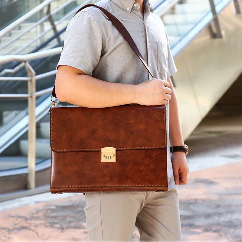 Men’s Briefcase - Combination Lock 16’’ Laptop Bag