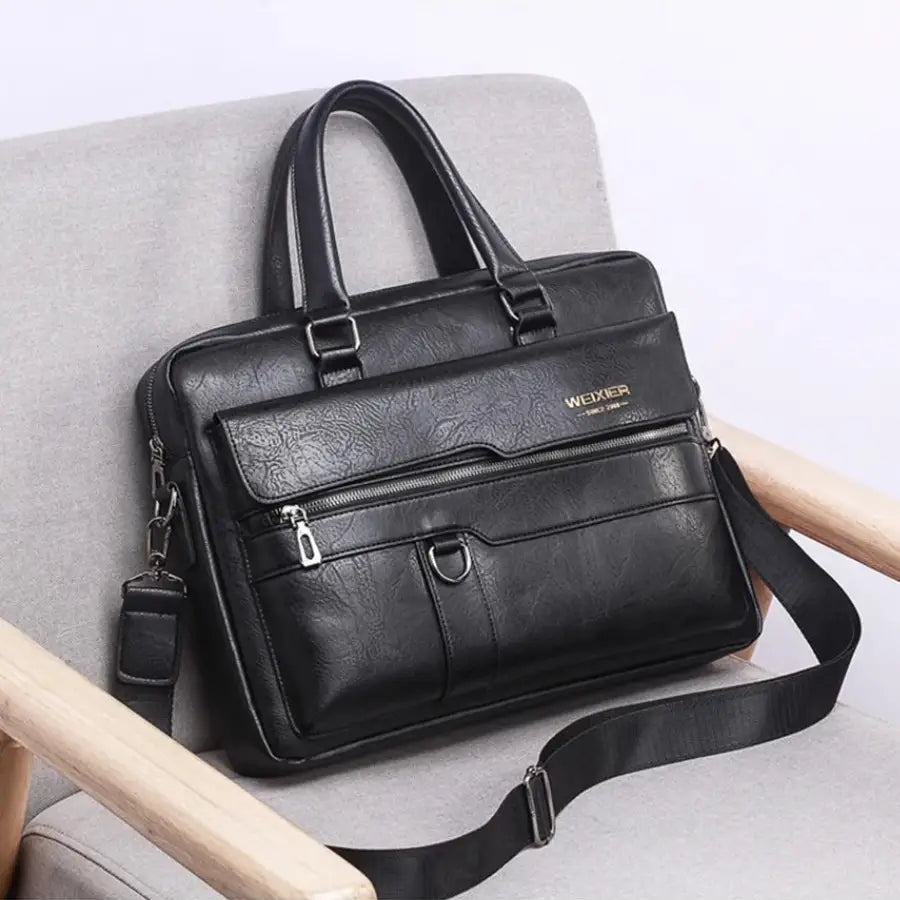 Men’s Business Briefcase – 14 Inch Multi-Compartment Work Bag