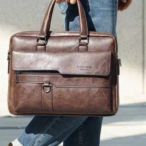 Men’s Business Briefcase – 14 Inch Multi-Compartment Work Bag