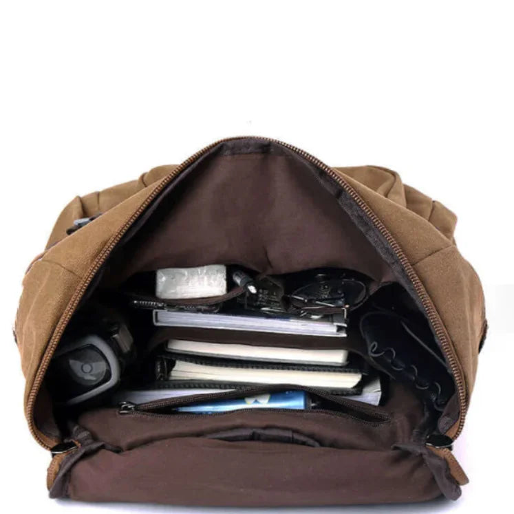 Men’s Canvas Backpack - Convertible 2-Way Carry Bag