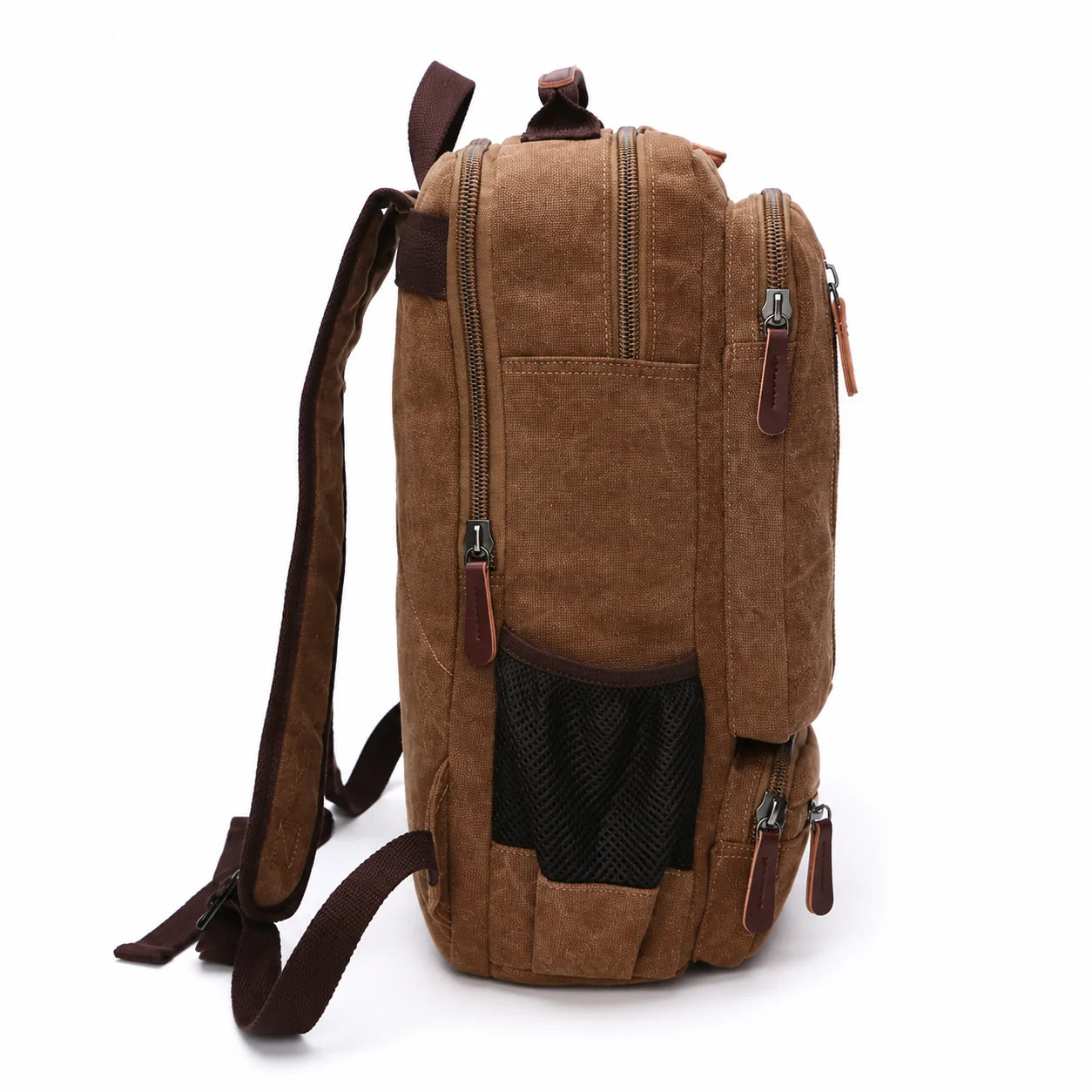 Men’s Canvas Backpack - Front Organizer Pocket Rucksack