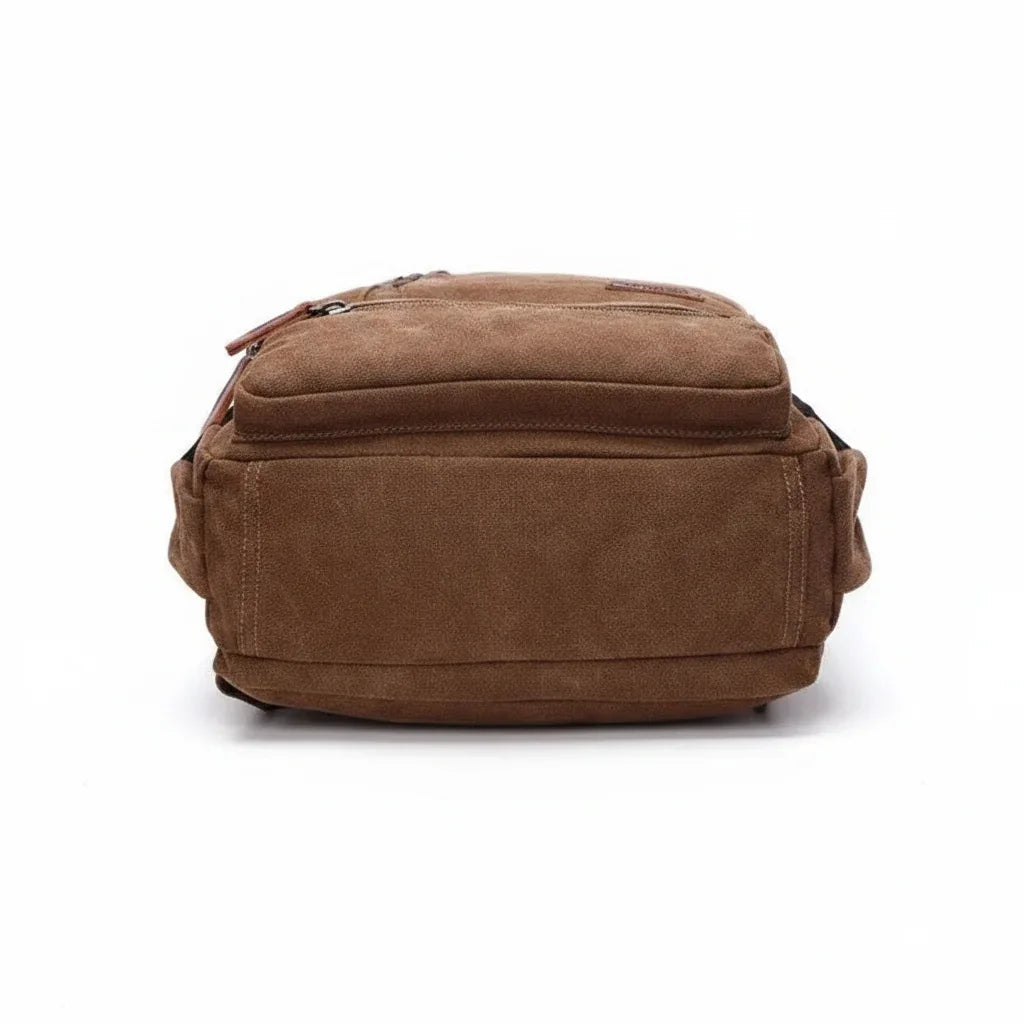 Men’s Canvas Backpack - Front Organizer Pocket Rucksack