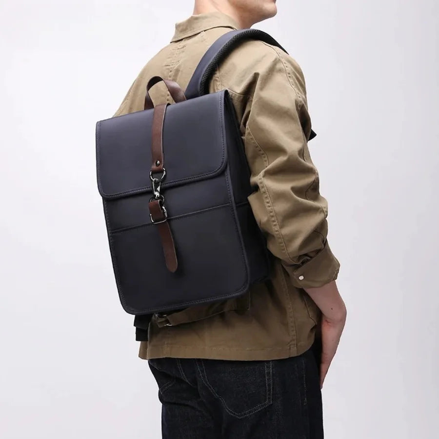 Men’s Canvas Backpack - USB Charging Port Laptop Bag