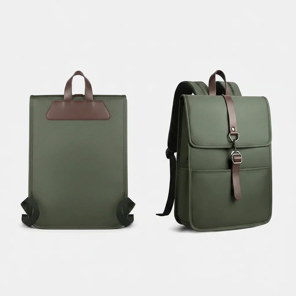 Men’s Canvas Backpack - USB Charging Port Laptop Bag