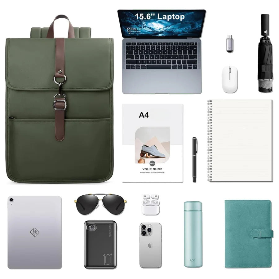 Men’s Canvas Backpack - USB Charging Port Laptop Bag