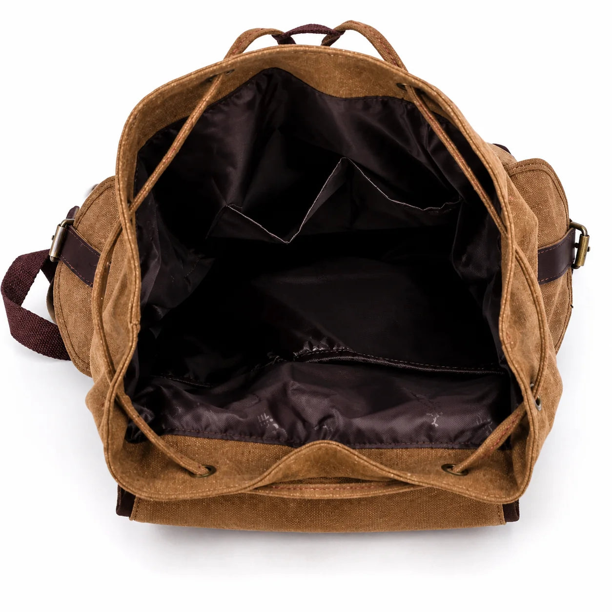 Men’s Canvas Backpack - Vintage Buckle Flap Rucksack