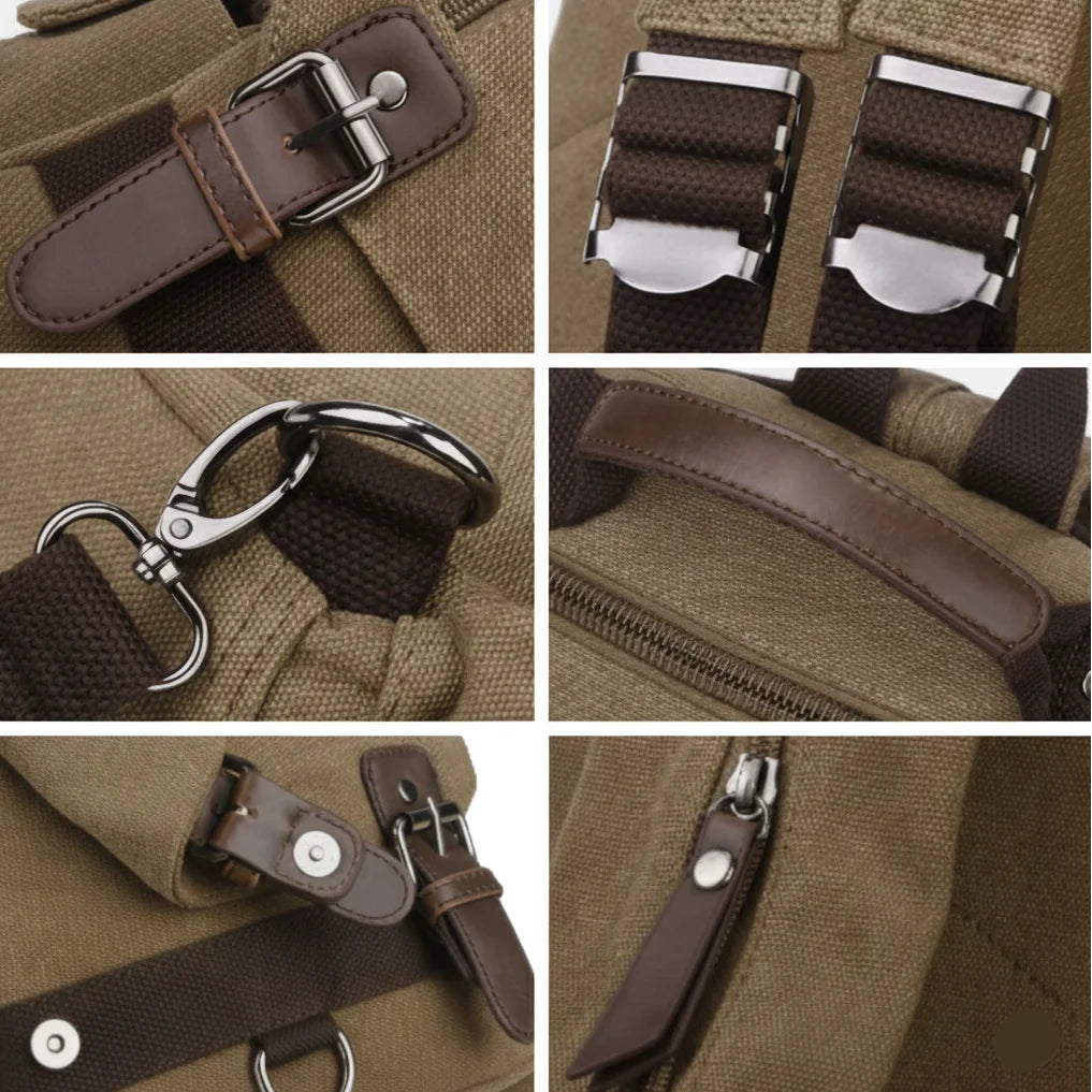 Men’s Canvas Backpack - Vintage Multi-Carry Rucksack