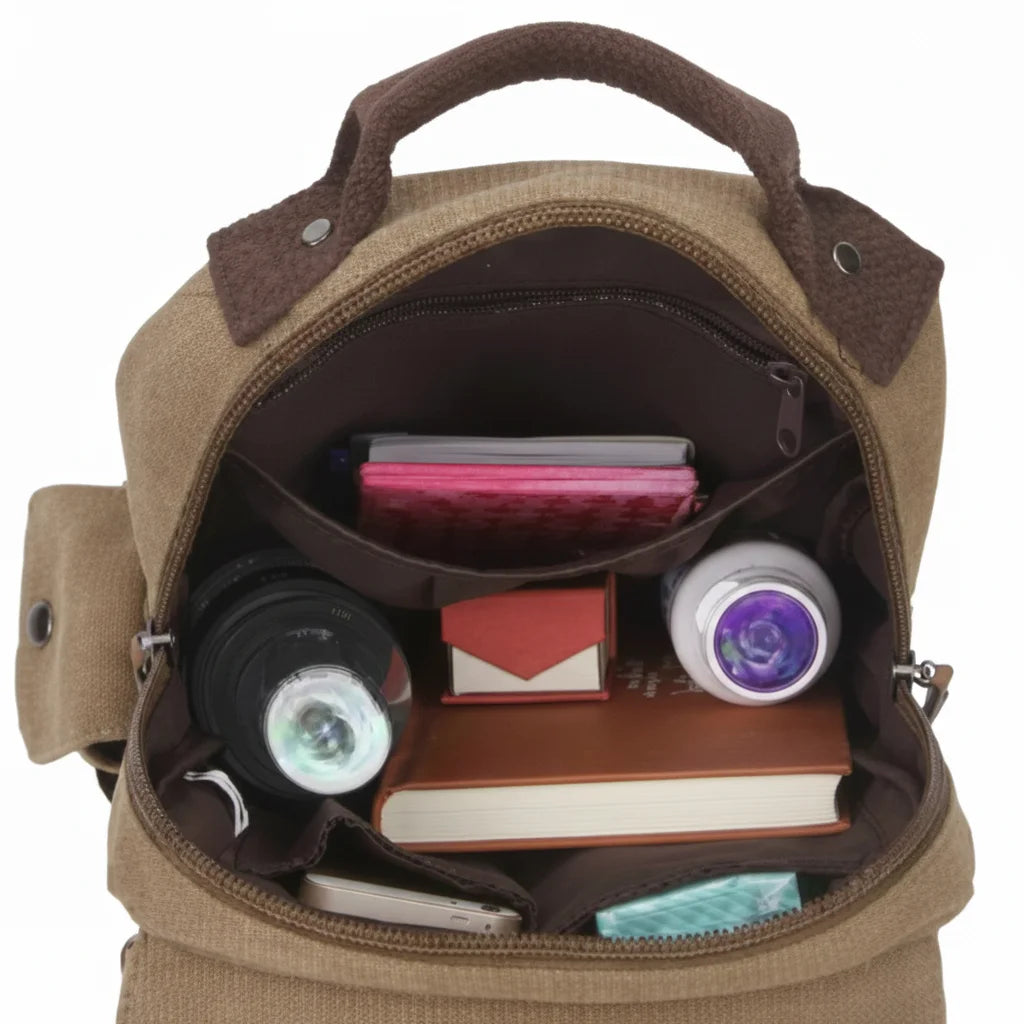 Men’s Canvas Backpack - Vintage Multi-Carry Rucksack