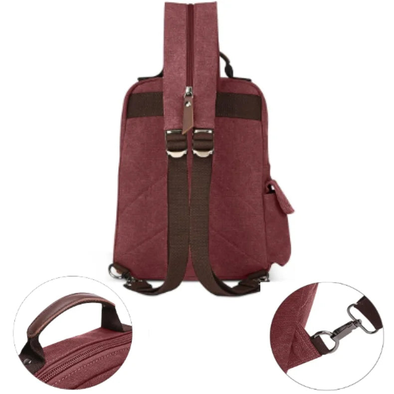 Men’s Canvas Backpack - Vintage Multi-Carry Rucksack