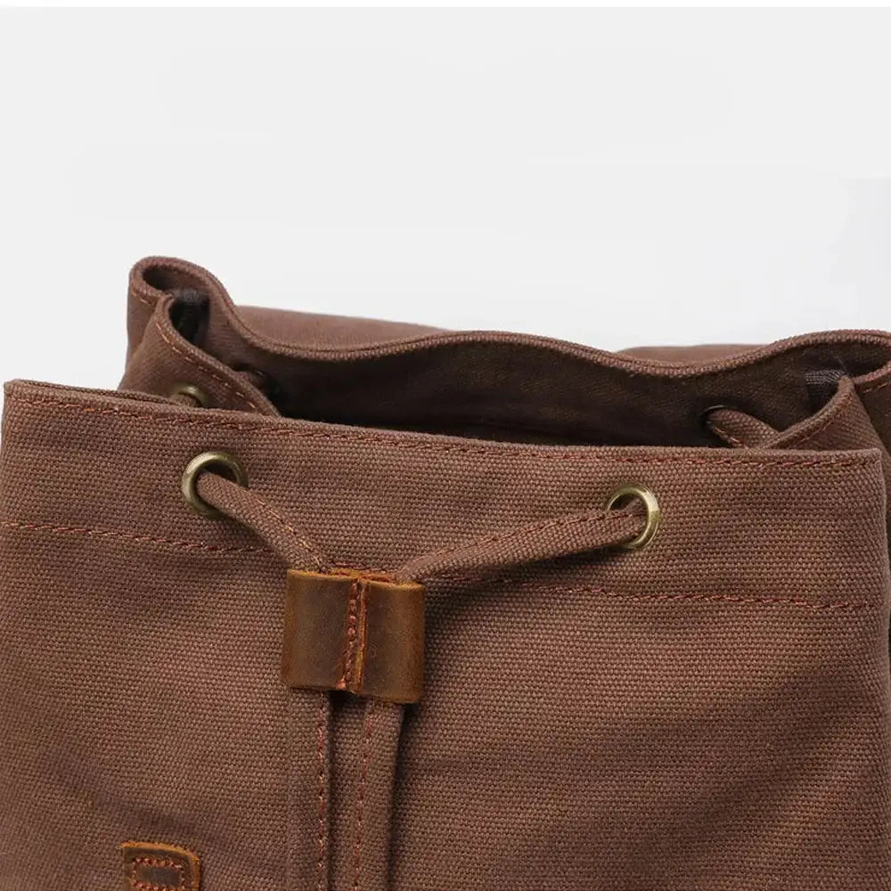 Men’s Canvas Backpack – Vintage Rucksack with Laptop Sleeve