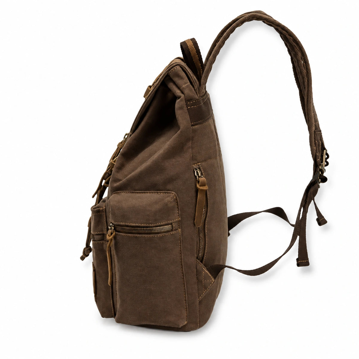 Men’s Canvas Backpack – Vintage Rucksack with Laptop Sleeve