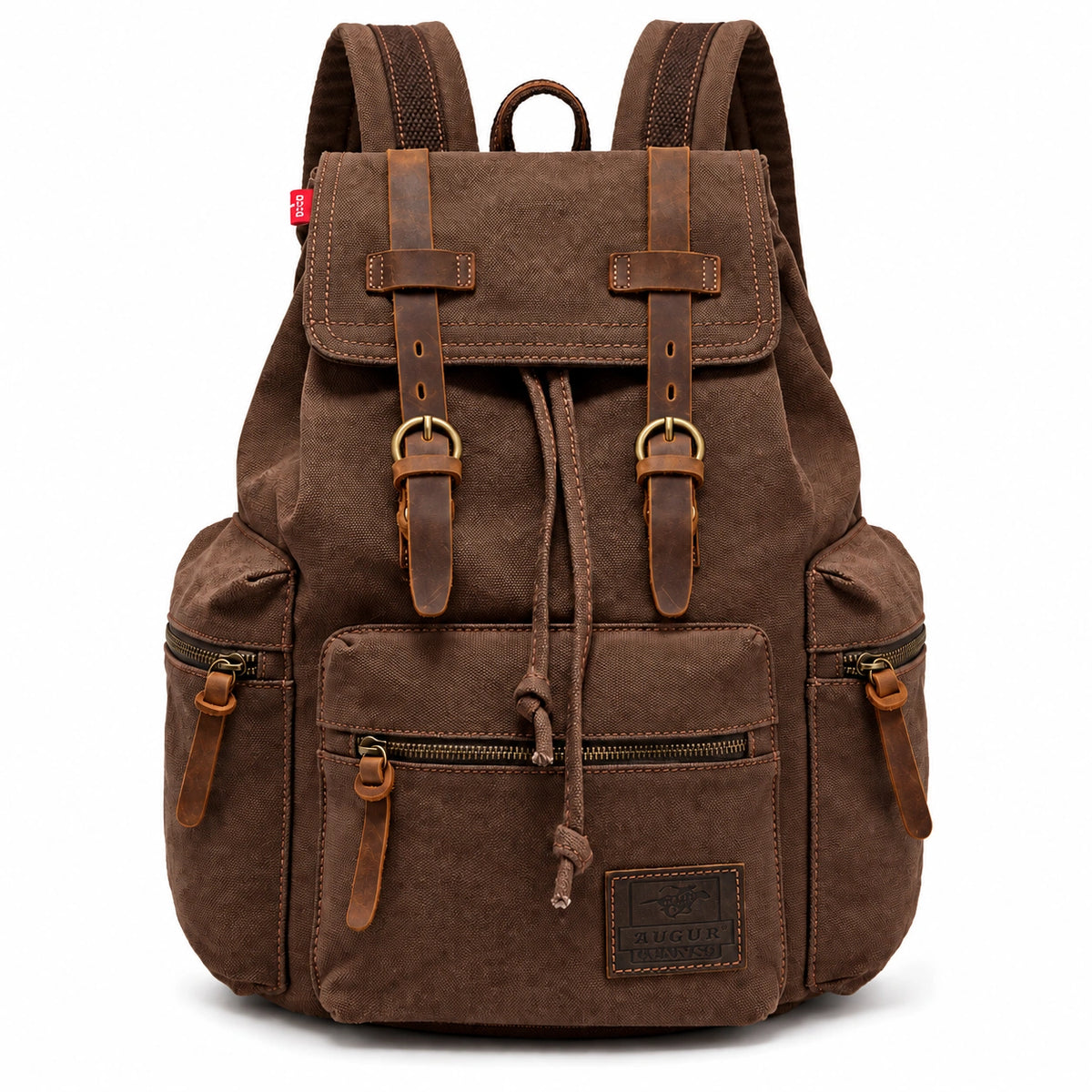 Men’s Canvas Backpack – Vintage Rucksack with Laptop Sleeve - Bronw