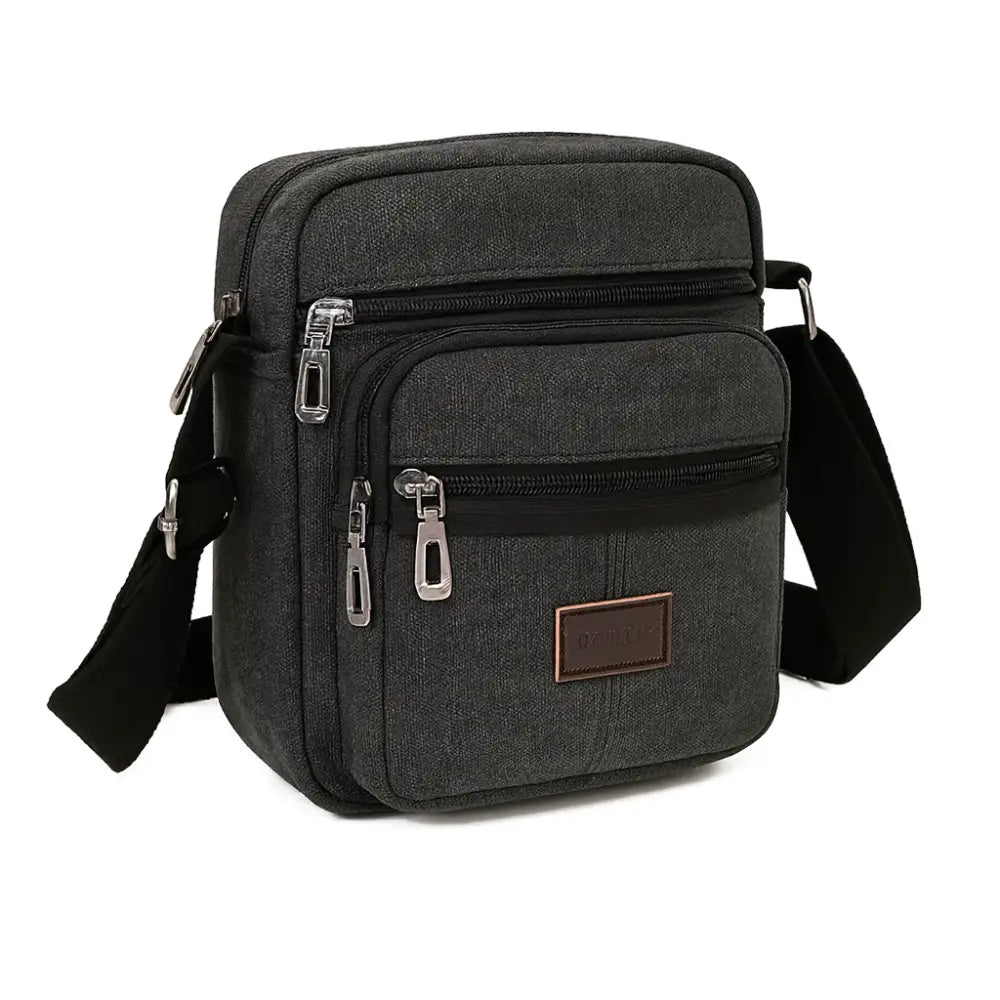 Men’s Canvas Crossbody Bag – Compact Everyday Shoulder Bag