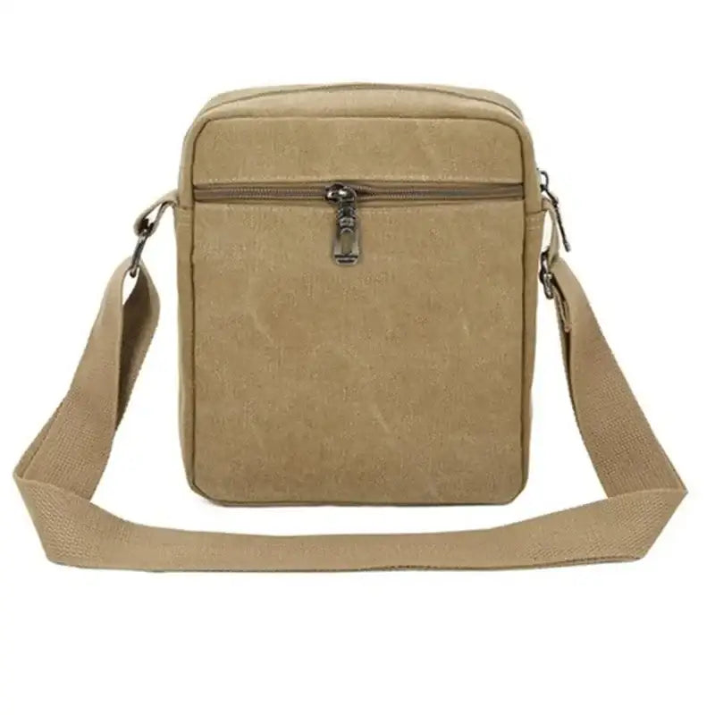 Men’s Canvas Crossbody Bag – Compact Everyday Shoulder Bag
