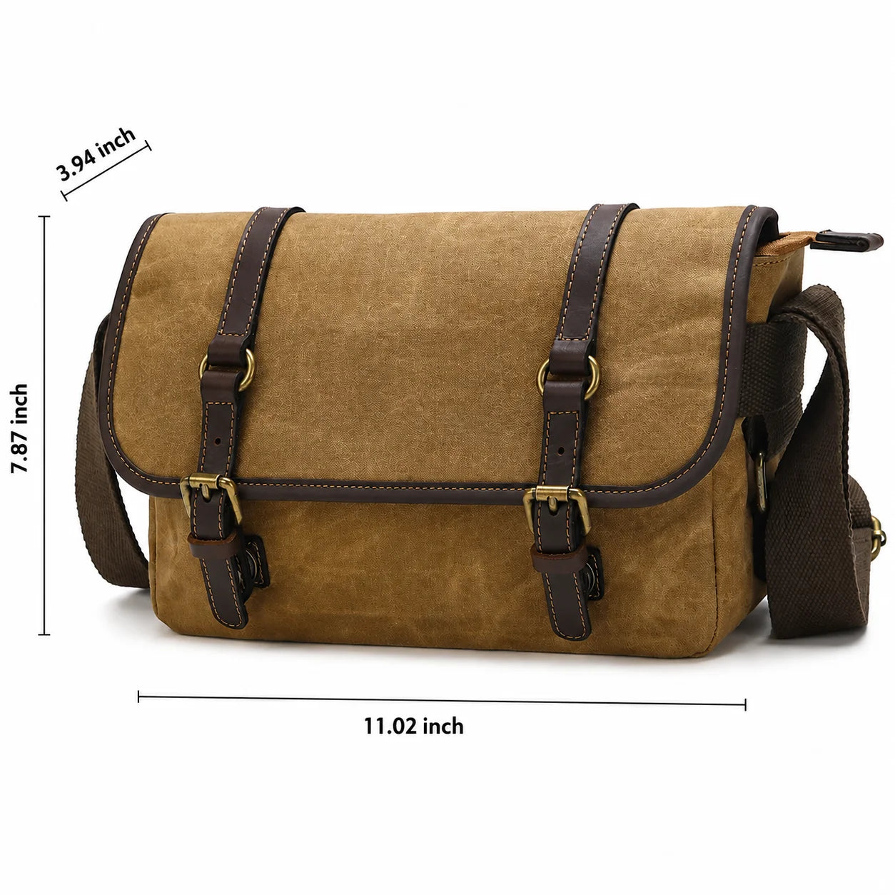 Men’s Canvas DSLR Camera Bag - Padded Lens Compartment