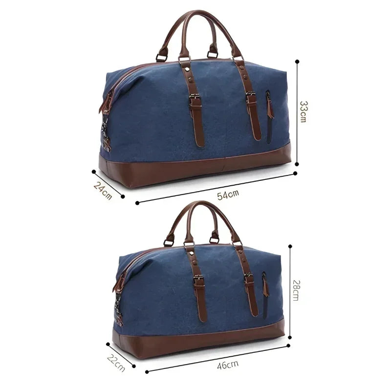 Men’s Canvas Duffle Bag – Multi-Pocket Weekend Travel Bag