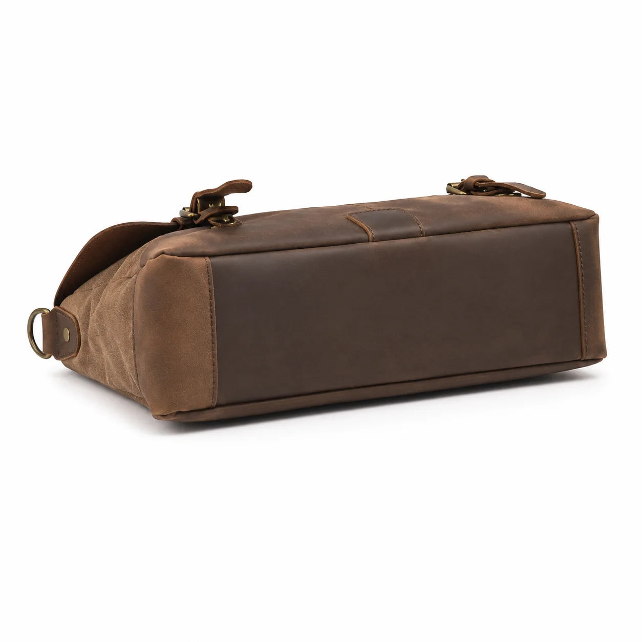 Men’s Canvas Leather Messenger Bag – Crazy Horse Business Bag