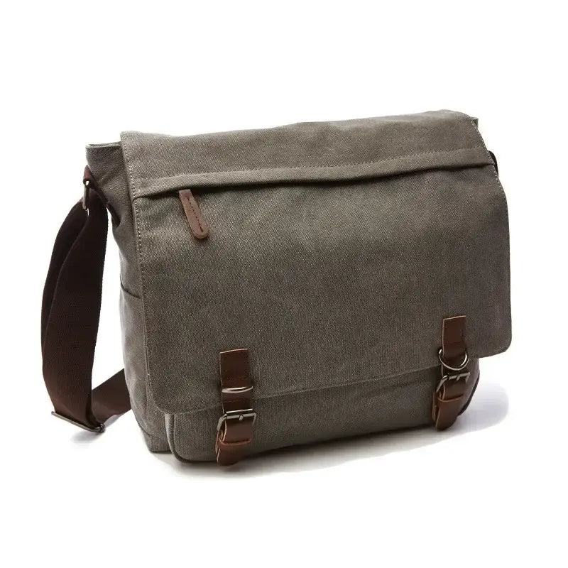 Men’s Canvas Messenger Bag – 15 Inch Laptop Work & Daily Carry Bag