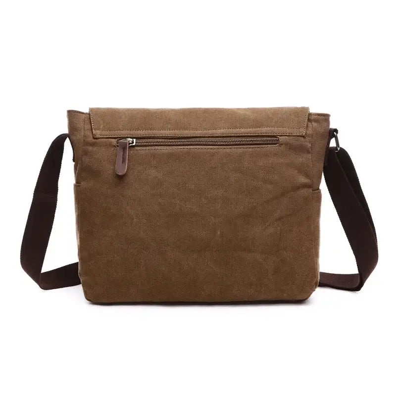 Men’s Canvas Messenger Bag – 15 Inch Laptop Work & Daily Carry Bag