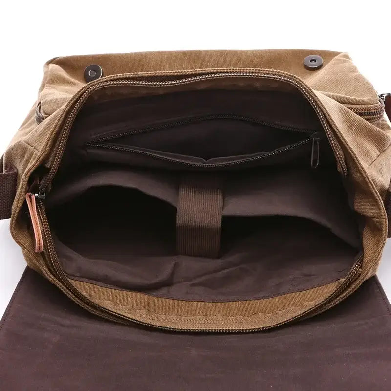 Men’s Canvas Messenger Bag – 15 Inch Laptop Work & Daily Carry Bag