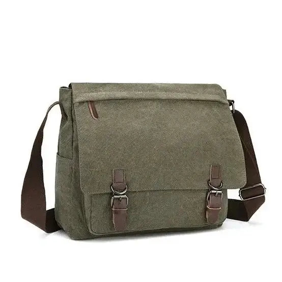 Men’s Canvas Messenger Bag – 15 Inch Laptop Work & Daily Carry Bag