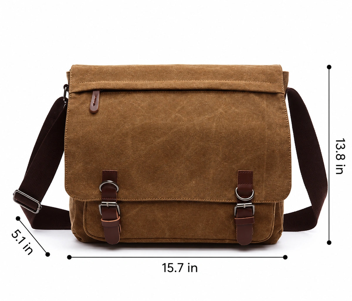 Men’s Canvas Messenger Bag – 15 Inch Laptop Work & Daily Carry Bag