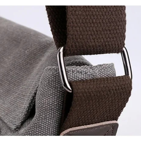 Men’s Canvas Messenger Bag – Flap Closure Everyday Carry