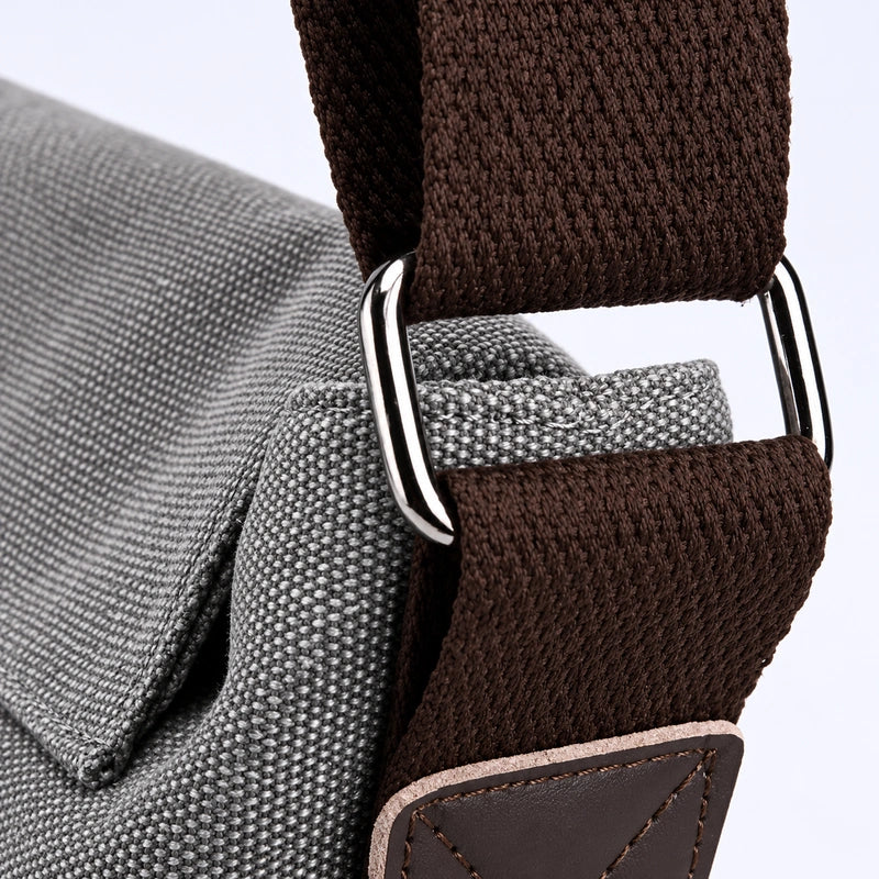 Men’s Canvas Messenger Bag – Flap Closure Everyday Carry